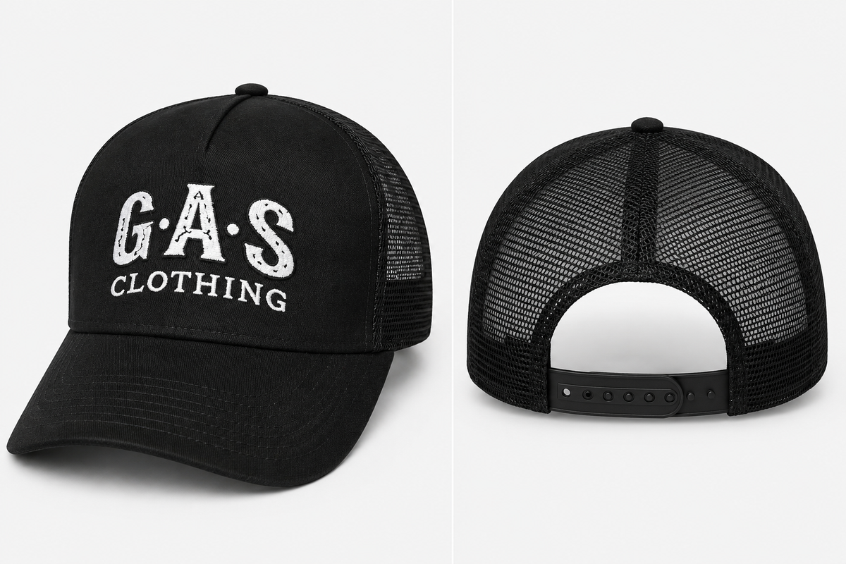 GAS Black Suede Snapback Cap